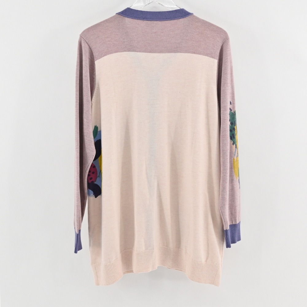 Logo Lori Goldstein Womens Cardigan Size XL Abstract Lightweight Art Colorful - Picture 2 of 13